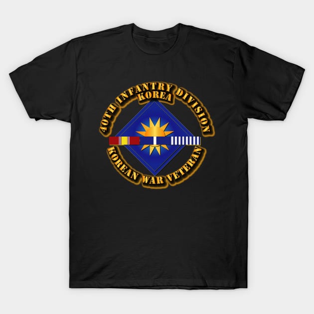 40th Infantry Division - Korea w SVC Ribbons T-Shirt by twix123844